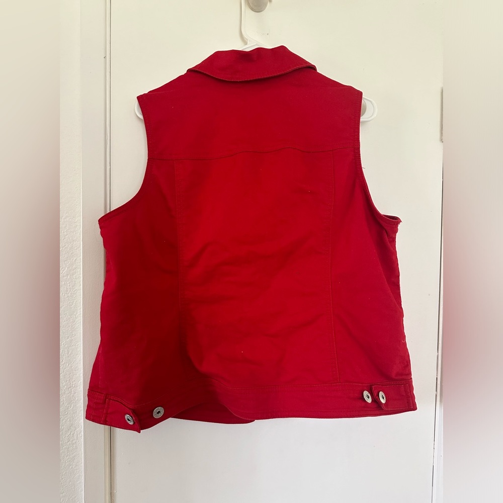 DB established red denim vest - Picture 7 of 8